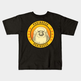 Pekingese Dog Portrait Kids T-Shirt